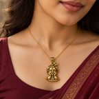 Bal Krishna Gold Plated Brass Brooch for Men & Women | Laddu Gopal Krishna Brooch | Traditional Hindu God Jewellery