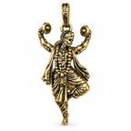 Hanuman Ji Pendant Gold Plated Brass Hindu God Pendant for Men & Women Religious Spiritual Jewelry