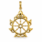 Jagannath Chakra Pendant – Gold Plated Brass Traditional Spiritual Pendant for Men & Women