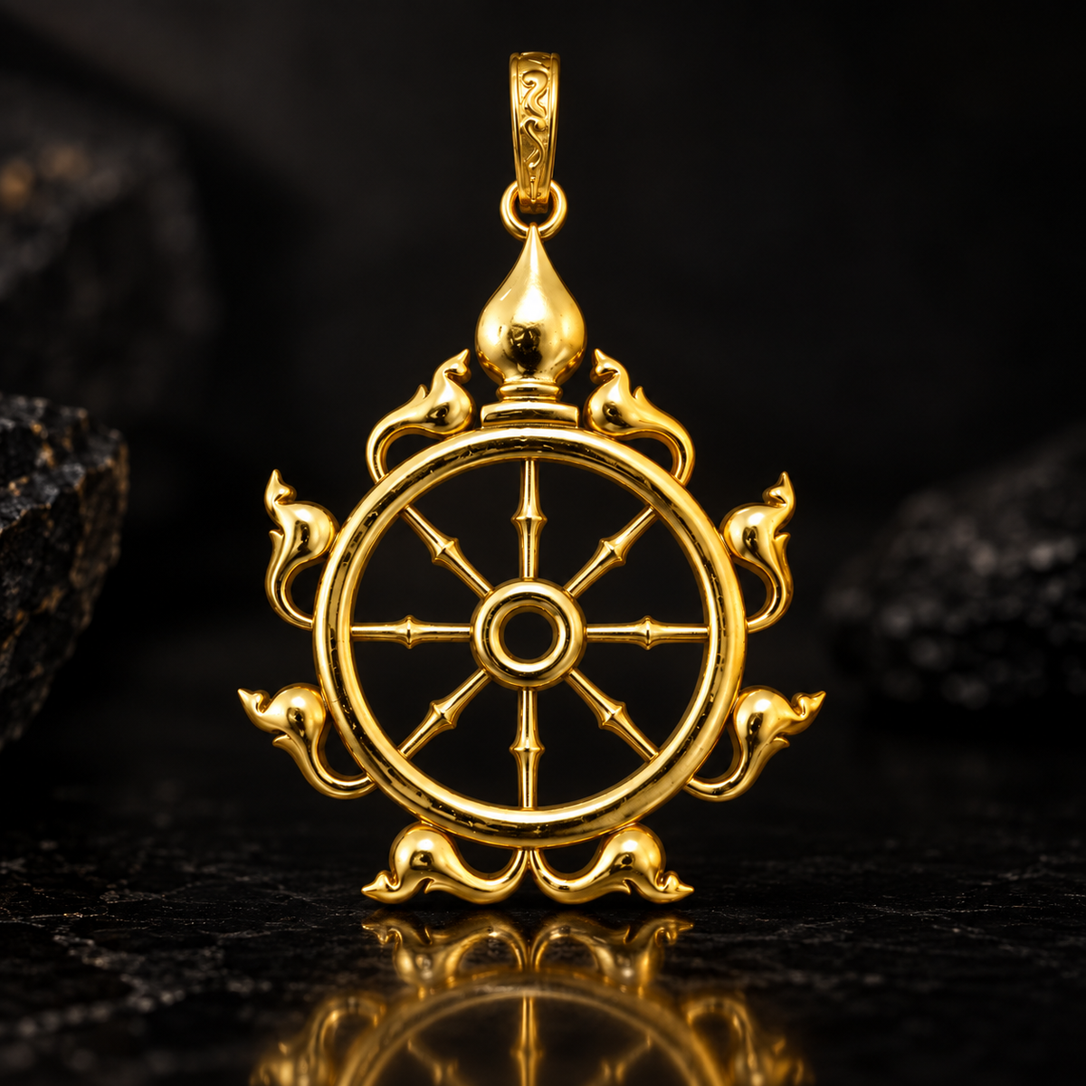 Jagannath Chakra Pendant – Gold Plated Brass Traditional Spiritual Pendant for Men & Women