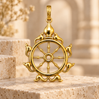 Jagannath Chakra Pendant – Gold Plated Brass Traditional Spiritual Pendant for Men & Women