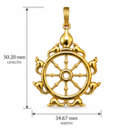 Jagannath Chakra Pendant – Gold Plated Brass Traditional Spiritual Pendant for Men & Women