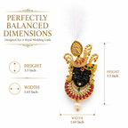 Shrinathji Wedding Kalangi for Groom | Gold Plated Brass Safa Brooch