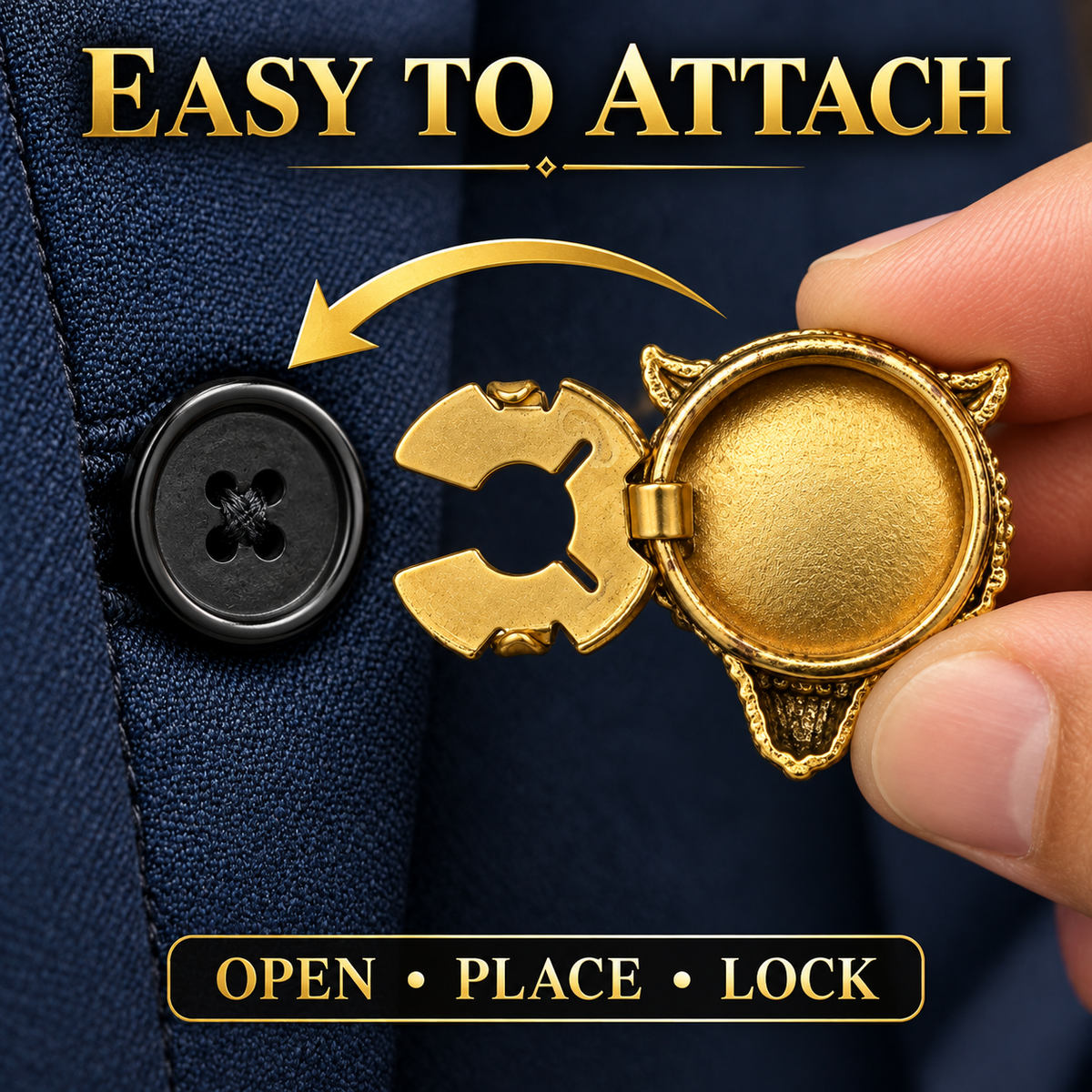 Antique Gold Plated Brass Lion Face Button Covers for Men | Royal Roaring Lion Design Shirt Accessories | Pair of Decorative Button Studs