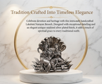 Silver Plated Brass Lakshmi Narayan Divine Brooch for Men & Women | Spiritual Temple Jewelry