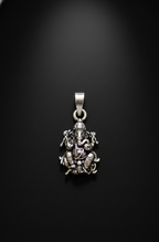 Premium Oxidised Silver Lord Ganesha Pendant | Ganpati Bappa Spiritual Jewellery for Protection & Prosperity