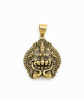 Premium Oxidized Gold Plated Goddess Lakshmi Pendant | Antique Craft