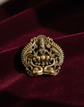 Divine Maa Lakshmi Oxidized Gold Plated Brass Brooch