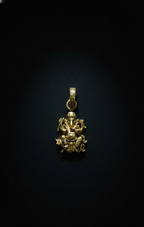 Elegant Gold Plated Lord Ganesha Pendant | Ganpati Bappa Divine Jewellery for Good Luck & Prosperity