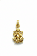 Elegant Gold Plated Lord Ganesha Pendant | Ganpati Bappa Divine Jewellery for Good Luck & Prosperity