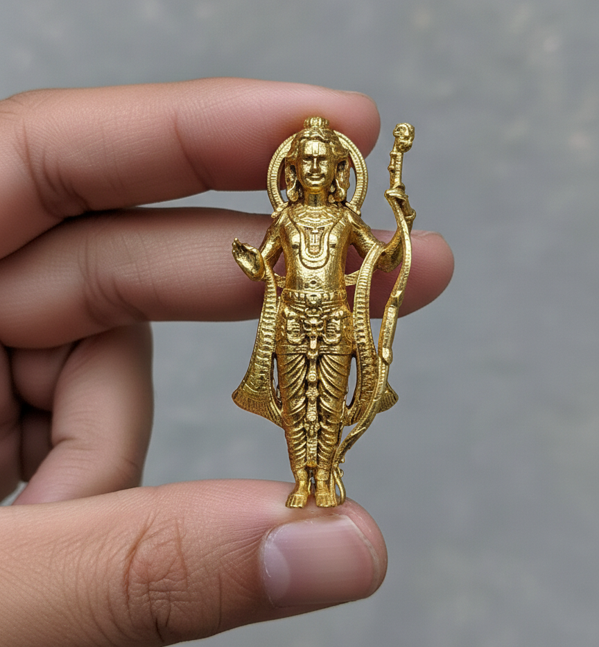 Premium Shree Ram Antique Finish Brooch – Elegant Spiritual Accessory