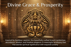 Divine Maa Lakshmi Oxidized Gold Plated Brass Brooch
