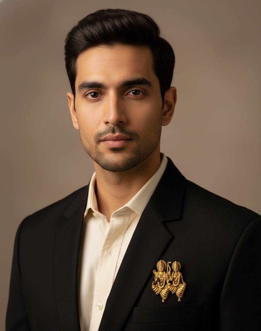 Ram Sita Antique Gold Finish Pendant – Elegant Devotional Jewellery