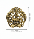 Divine Maa Lakshmi Oxidized Gold Plated Brass Brooch