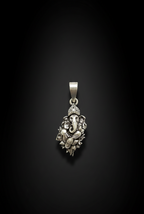 Oxidized Silver Lord Ganesha Pendant – Antique Finish Spiritual Charm