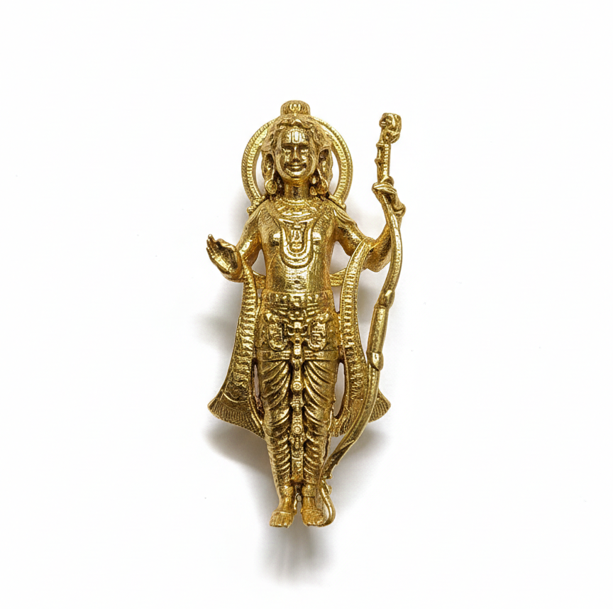 Premium Shree Ram Antique Finish Brooch – Elegant Spiritual Accessory