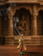 Krishna with Flute Antique Finish Gold Plated Pendant For Women And Mens