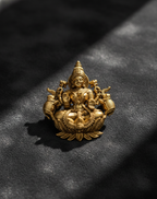 Gold Plated Brass Laxmi Maa Designer Brooch for Saree, Blazer & Ethnic Wear