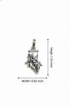 Silver Plated Radha Krishna Pendant | Divine Love Swing Design | Religious Spiritual Jewellery for Men & Women