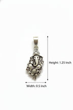 Oxidized Silver Lord Ganesha Pendant | Antique Finish Ganpati Idol Necklace Charm | Spiritual Religious Jewelry for Men & Women