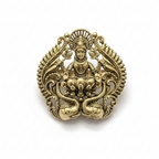 Divine Maa Lakshmi Oxidized Gold Plated Brass Brooch