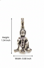Divine Lord Hanuman Oxidized Silver Pendant | Spiritual Bajrangbali Locket for Strength & Protection