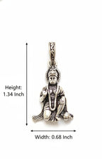 Oxidized Silver Lord Hanuman Pendant | Bajrangbali Blessing Jewelry | Hindu Spiritual Necklace for Men & Women | Religious Gift for Protection & Strength