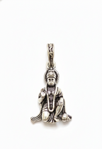 Divine Lord Hanuman Oxidized Silver Pendant | Spiritual Bajrangbali Locket for Strength & Protection