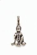 Oxidized Silver Lord Hanuman Pendant | Bajrangbali Blessing Jewelry | Hindu Spiritual Necklace for Men & Women | Religious Gift for Protection & Strength