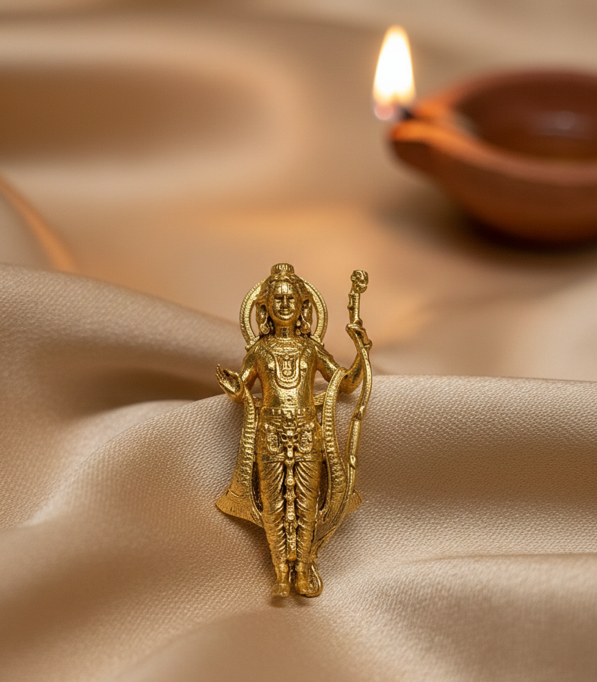 Premium Shree Ram Antique Finish Brooch – Elegant Spiritual Accessory