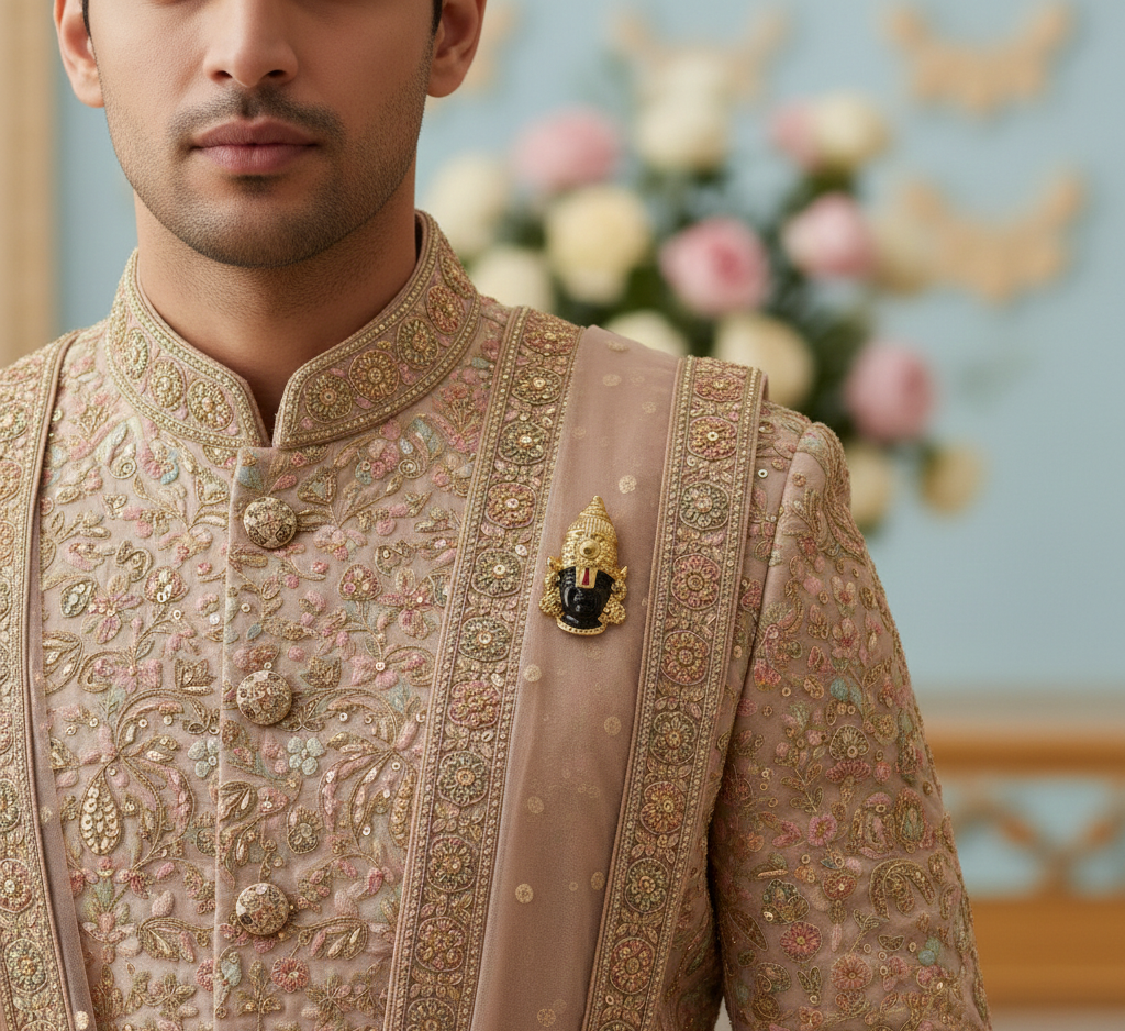 Tirupati Balaji Divine Brooch