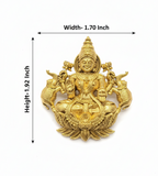 Gold Plated Brass Laxmi Maa Designer Brooch for Saree, Blazer & Ethnic Wear