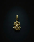 Gold Plated Lord Ganesha Pendant | Divine Ganpati Charm Necklace | Spiritual Hindu Jewelry for Daily & Festive Wear
