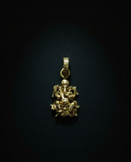Elegant Gold Plated Lord Ganesha Pendant | Ganpati Bappa Divine Jewellery for Good Luck & Prosperity