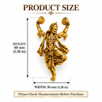 Hanuman Ji Brooch – Gold Tone Divine Bajrangbali Brooch for Men & Women