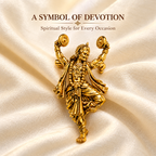 Hanuman Ji Brooch – Gold Tone Divine Bajrangbali Brooch for Men & Women