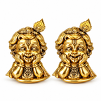 Shri Krishna Bal Roop Gold Plated Brass Button Covers for Men – Pair