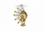 Maharashtrian Style Nath Nose Pin | Pink Stone & Pearl Kundan Design | Gold Plated Traditional Clip-On Nose Ring for Women