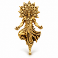 Krishna Ji Gold Plated Brass Brooch for Men and Women | Religious Hindu God Brooch